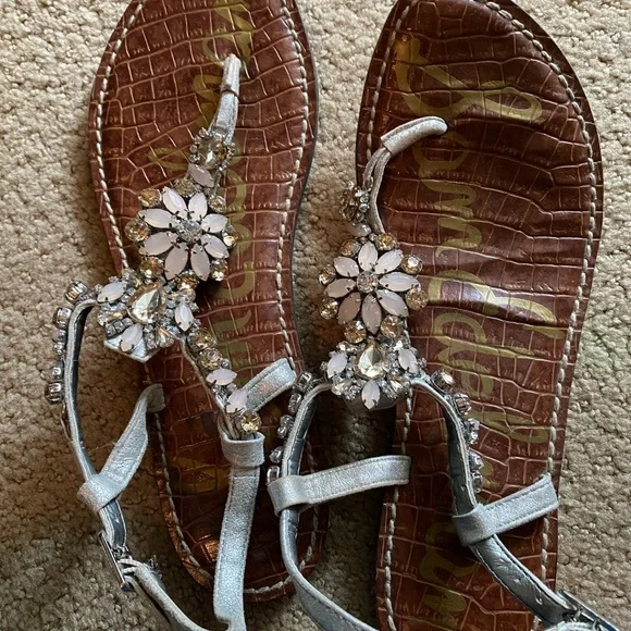 Sam edelman crystal sandals sale